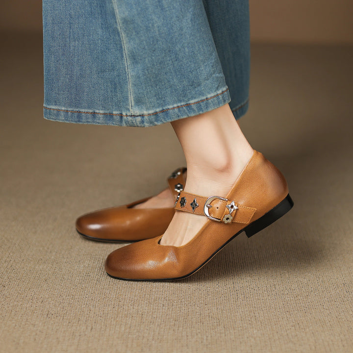 Kylen | Mary Jane Ballerinas with Studs