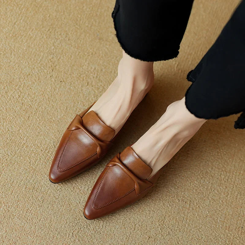 Marcella | Pointed Mules with Bow