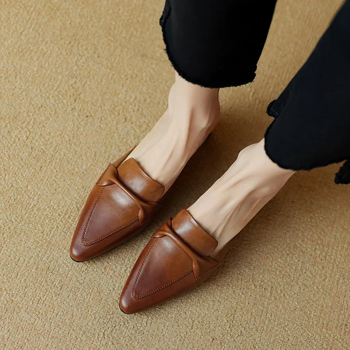 Marcella | Pointed Mules with Bow