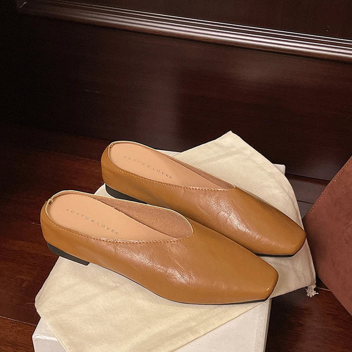 Beatrice | Metallic Mules with Square Toe