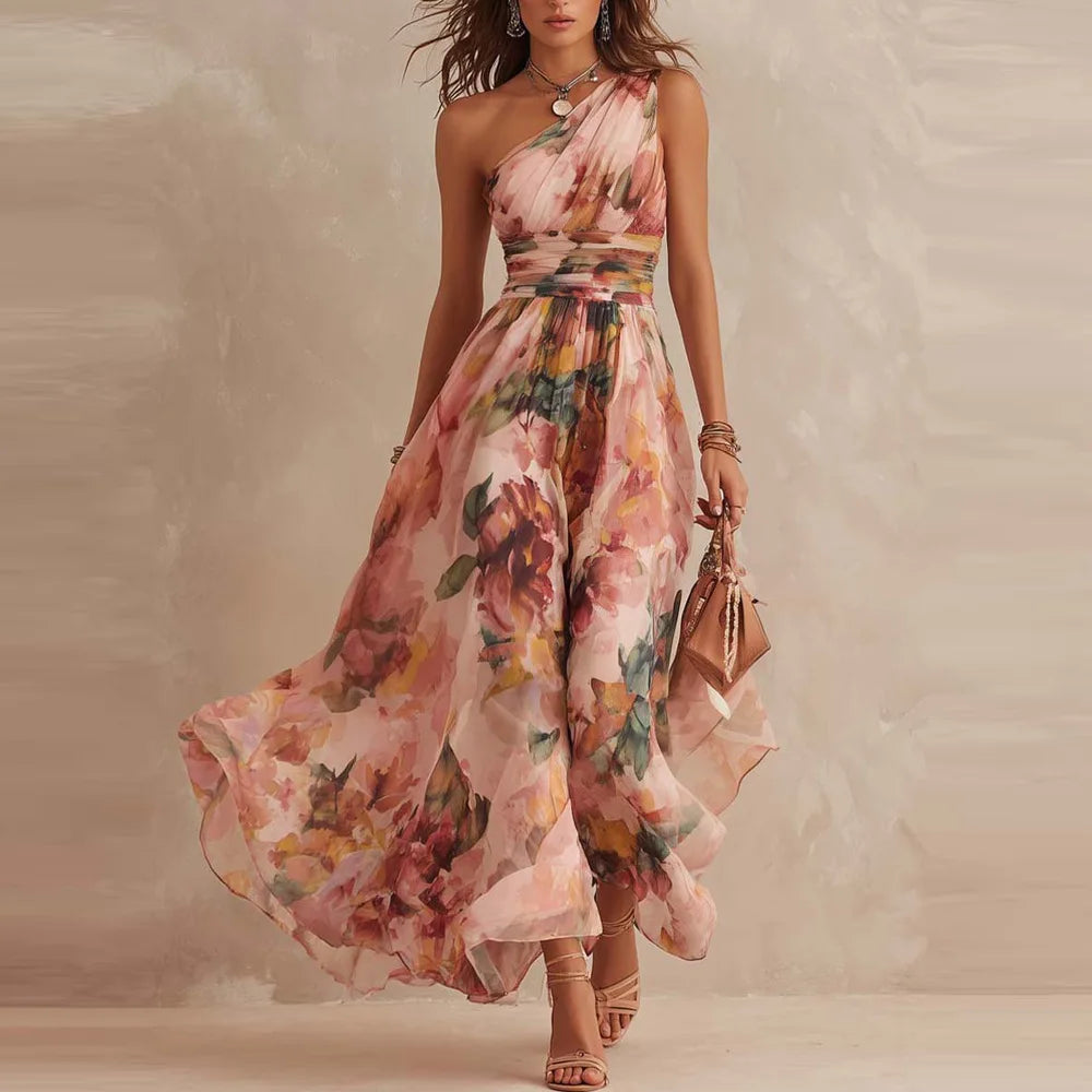 Aurelia | One-Shoulder Floral Maxi Dress