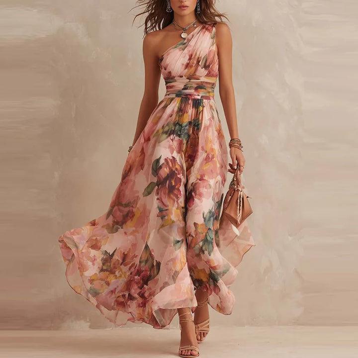 Aurelia | One-Shoulder Floral Maxi Dress