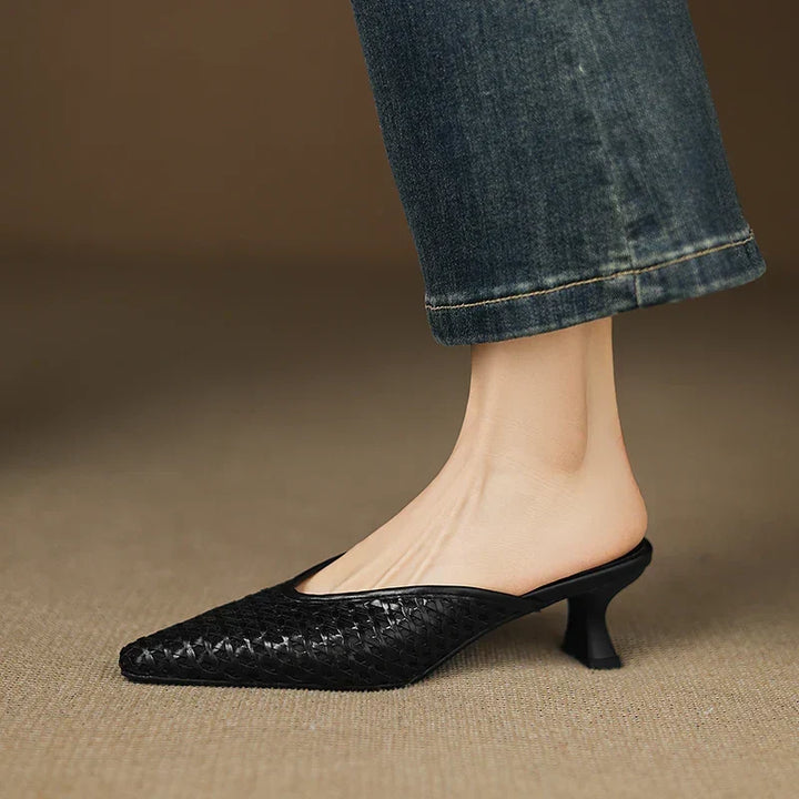 Maria | Pointed Woven Mules
