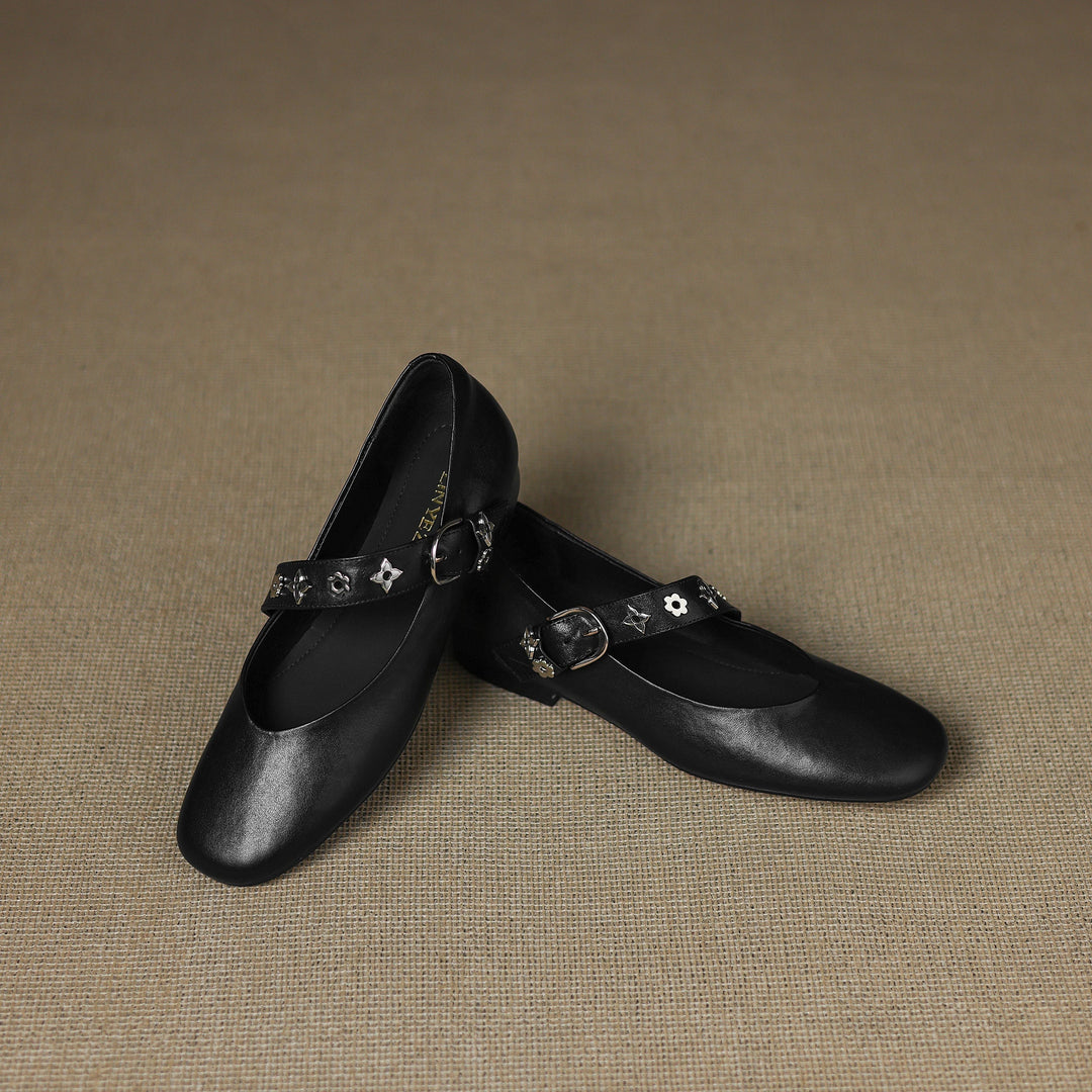 Kylen | Mary Jane Ballerinas with Studs