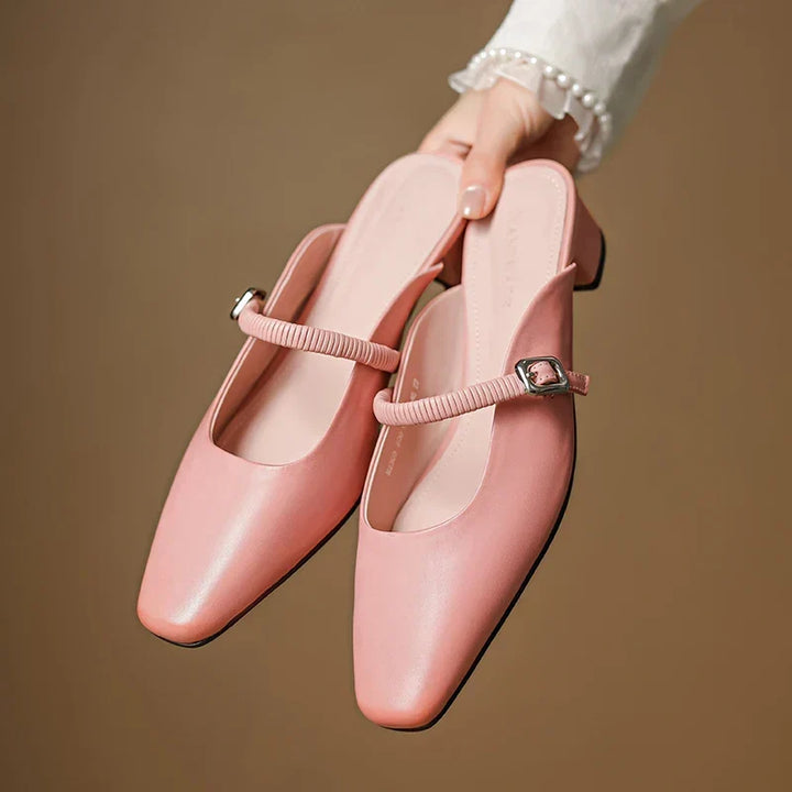 Lisa | Square Toe Mary Jane Mules