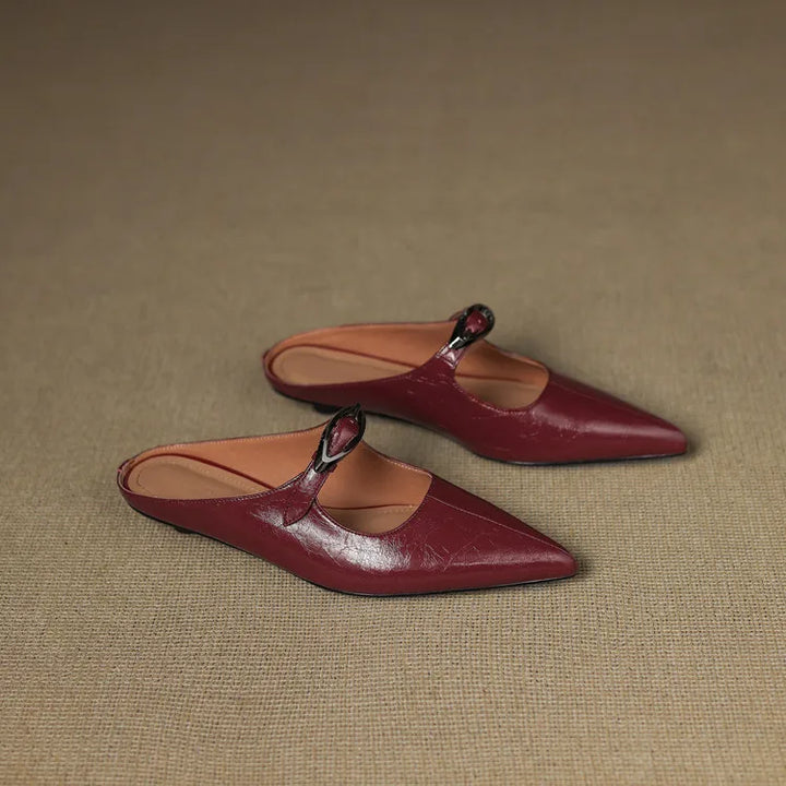 Regine | Pointed Mules with Buckle