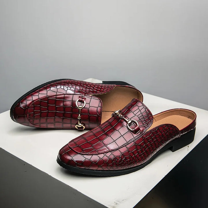Marianna | Mules Moccasin Crocodile Effect
