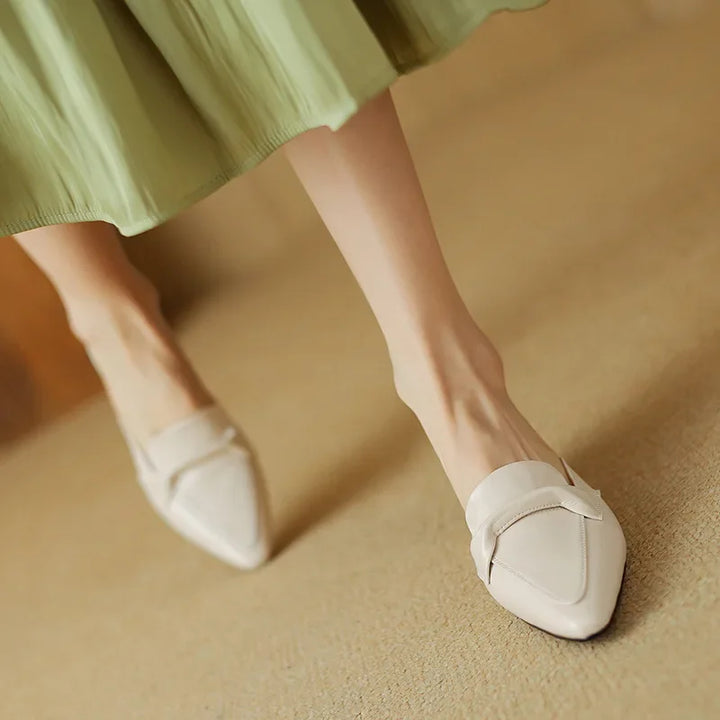 Marcella | Pointed Mules with Bow