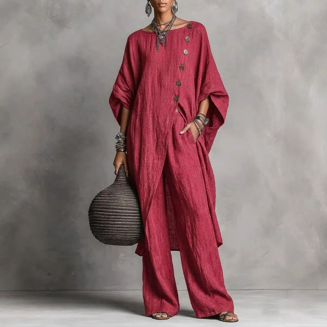 Romy | Two-Piece Tunic and Wide Trousers Set