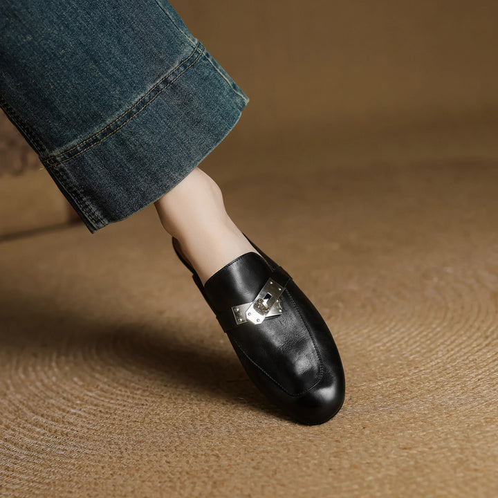 Mariagrazia | Mule Loafers with Buckle