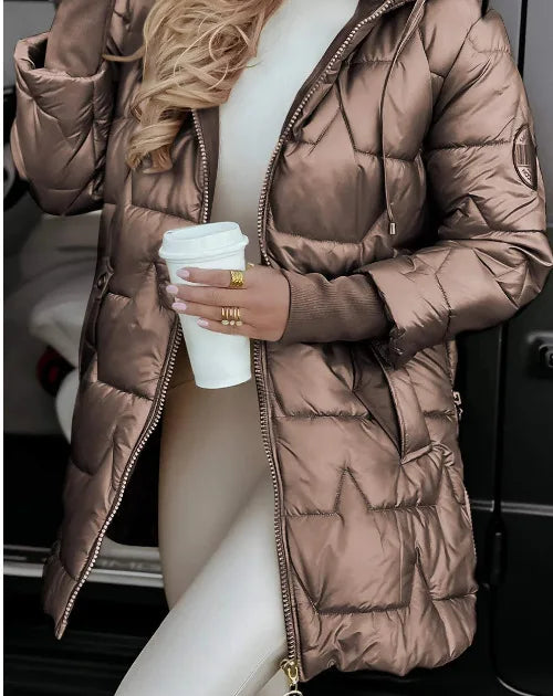 Anastasia | Hooded Long Puffer Winter Coat