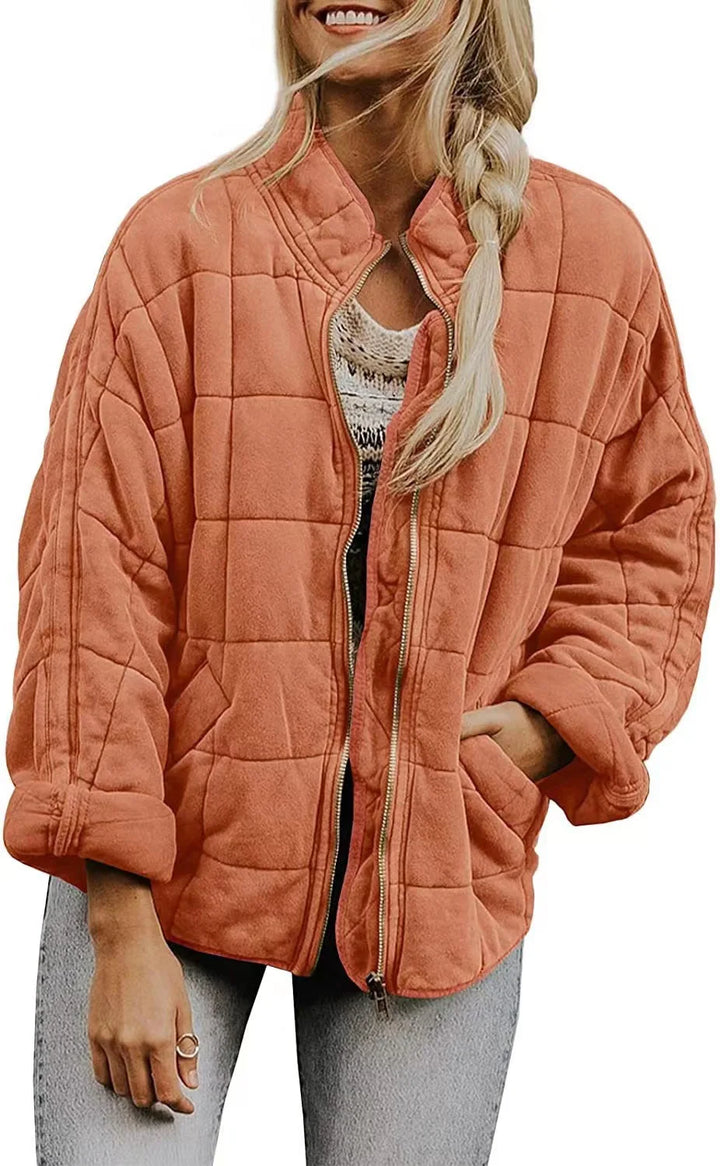 Fenella | Padded Stand Collar Zip Jacket