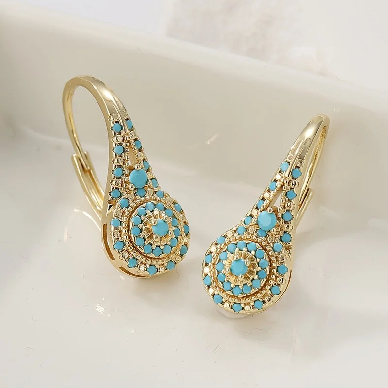 Aurelia | Turquoise Flower Earrings