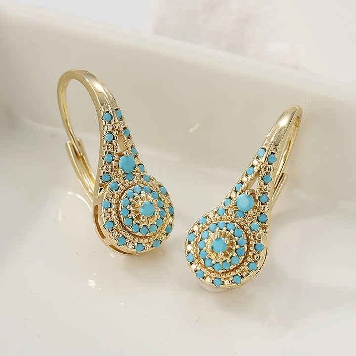 Aurelia | Turquoise Flower Earrings