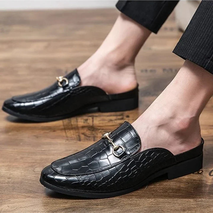 Marianna | Mules Moccasin Crocodile Effect