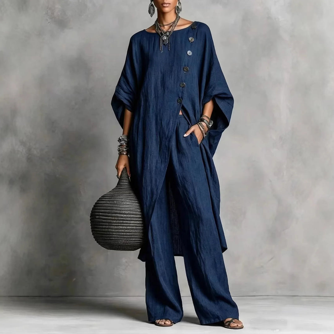 Romy | Two-Piece Tunic and Wide Trousers Set