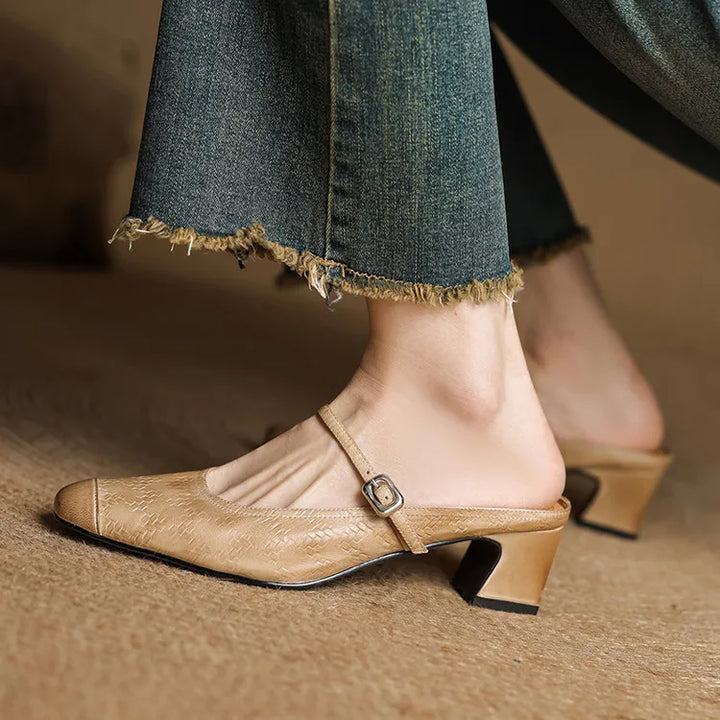 Liana | Mary Jane Mules with Heel