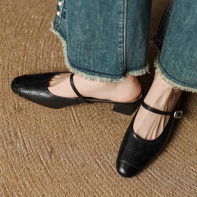 Liana | Mary Jane Mules with Heel