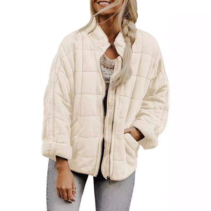 Fenella | Padded Stand Collar Zip Jacket