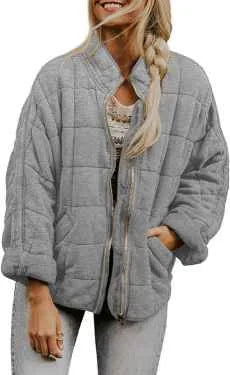 Fenella | Padded Stand Collar Zip Jacket