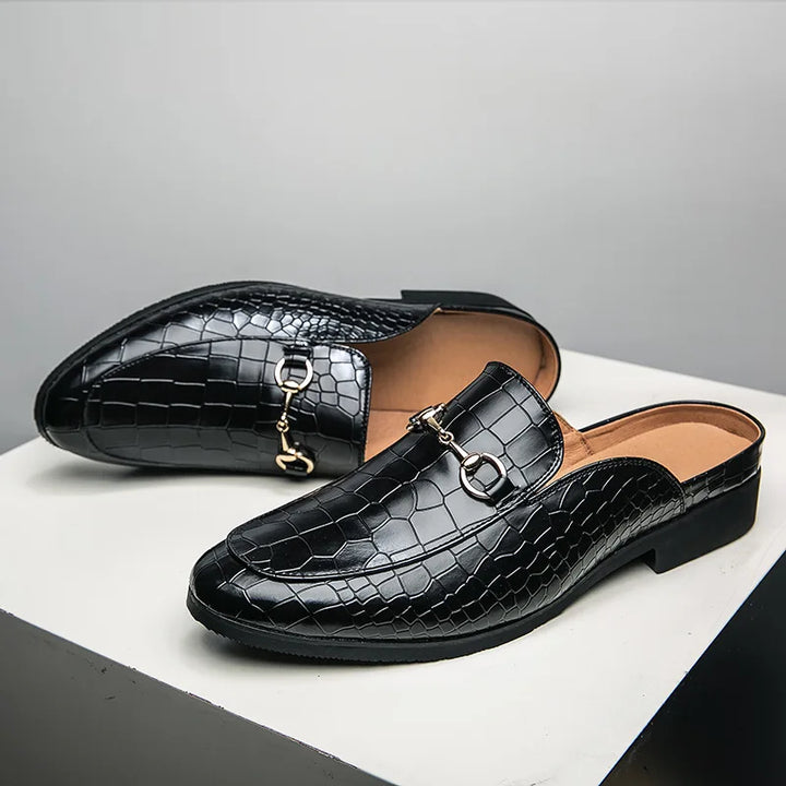 Marianna | Mules Moccasin Crocodile Effect