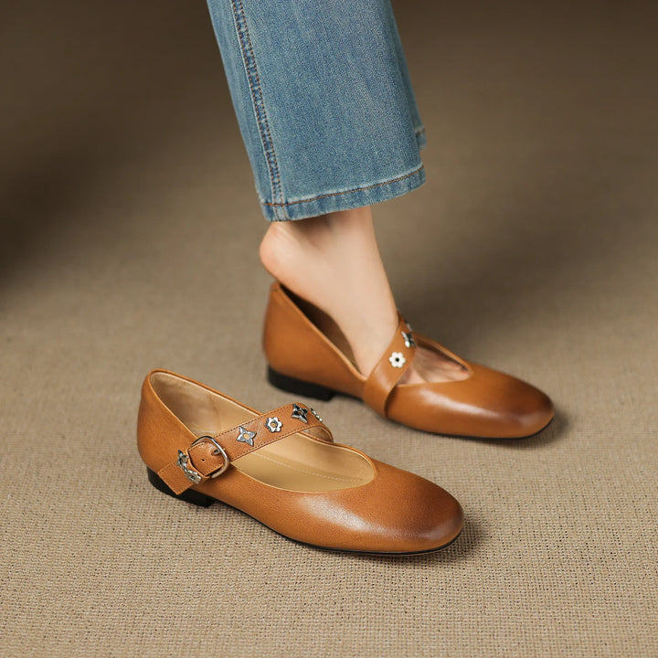 Kylen | Mary Jane Ballerinas with Studs