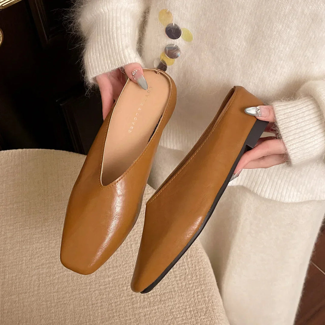 Beatrice | Metallic Mules with Square Toe