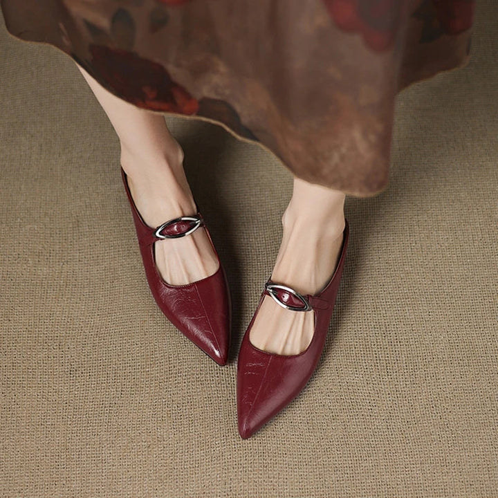 Regine | Pointed Mules with Buckle