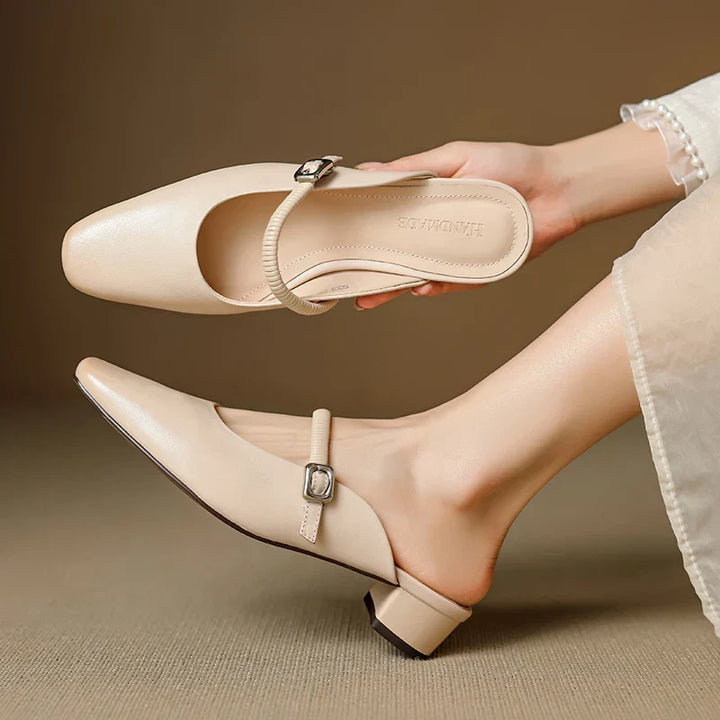Lisa | Square Toe Mary Jane Mules