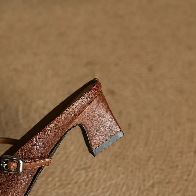 Liana | Mary Jane Mules with Heel