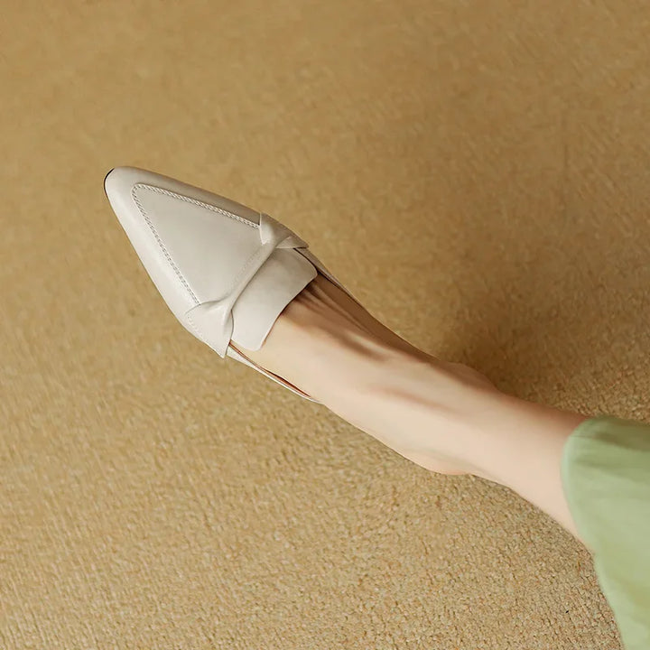 Marcella | Pointed Mules with Bow