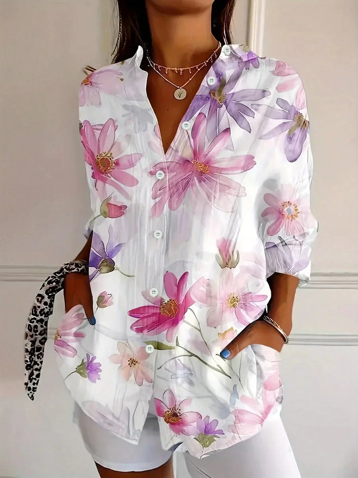 Terri™ | Colourful Blouse with Playful Print