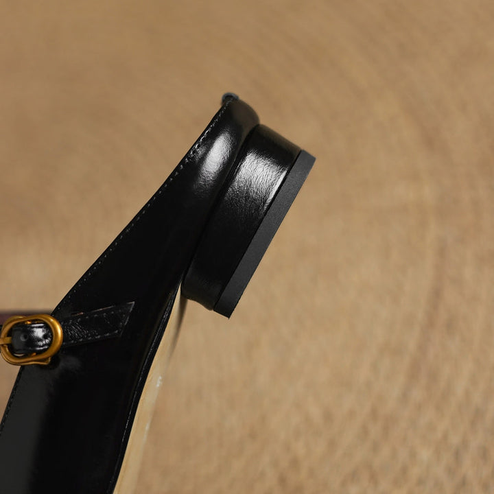Riza | Woven Mules with Strap