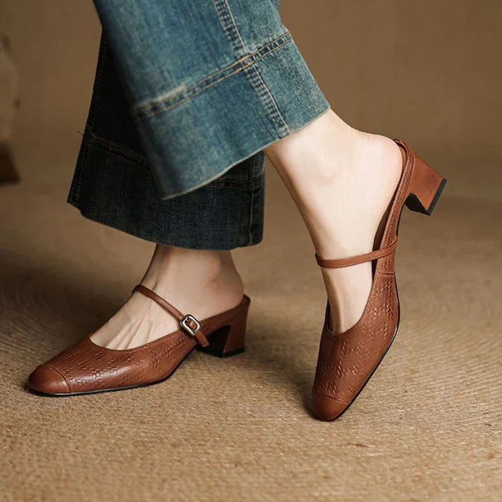 Liana | Mary Jane Mules with Heel