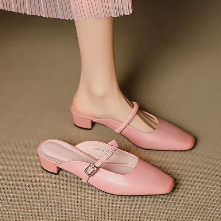 Lisa | Square Toe Mary Jane Mules