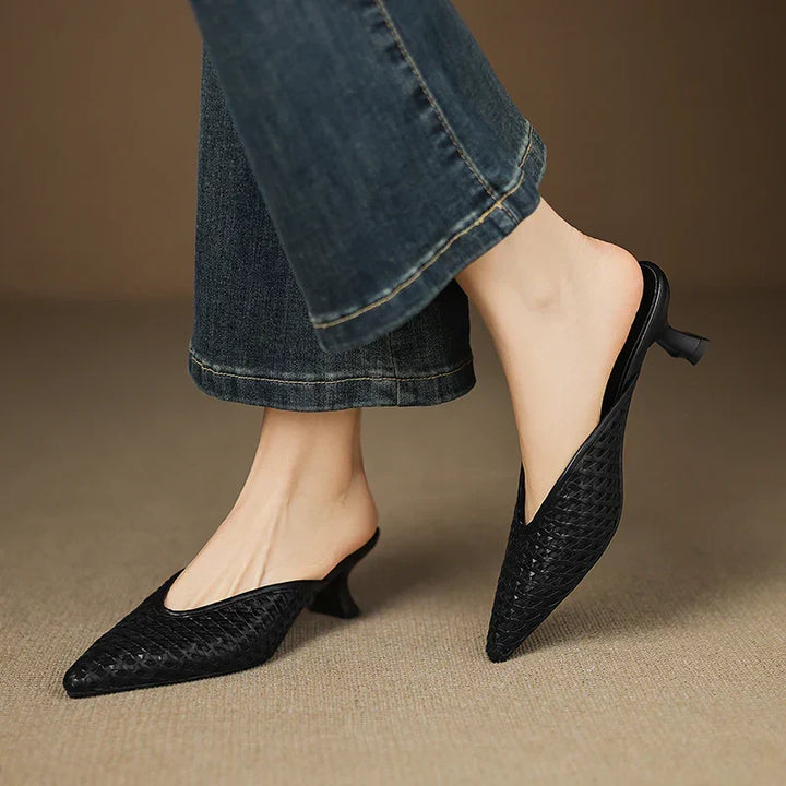 Maria | Pointed Woven Mules