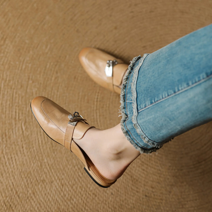 Mariagrazia | Mule Loafers with Buckle