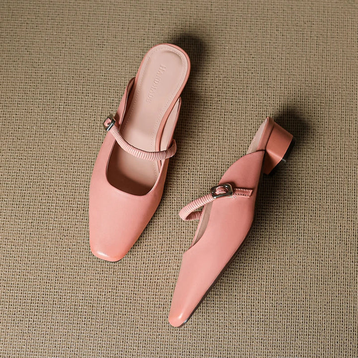 Lisa | Square Toe Mary Jane Mules