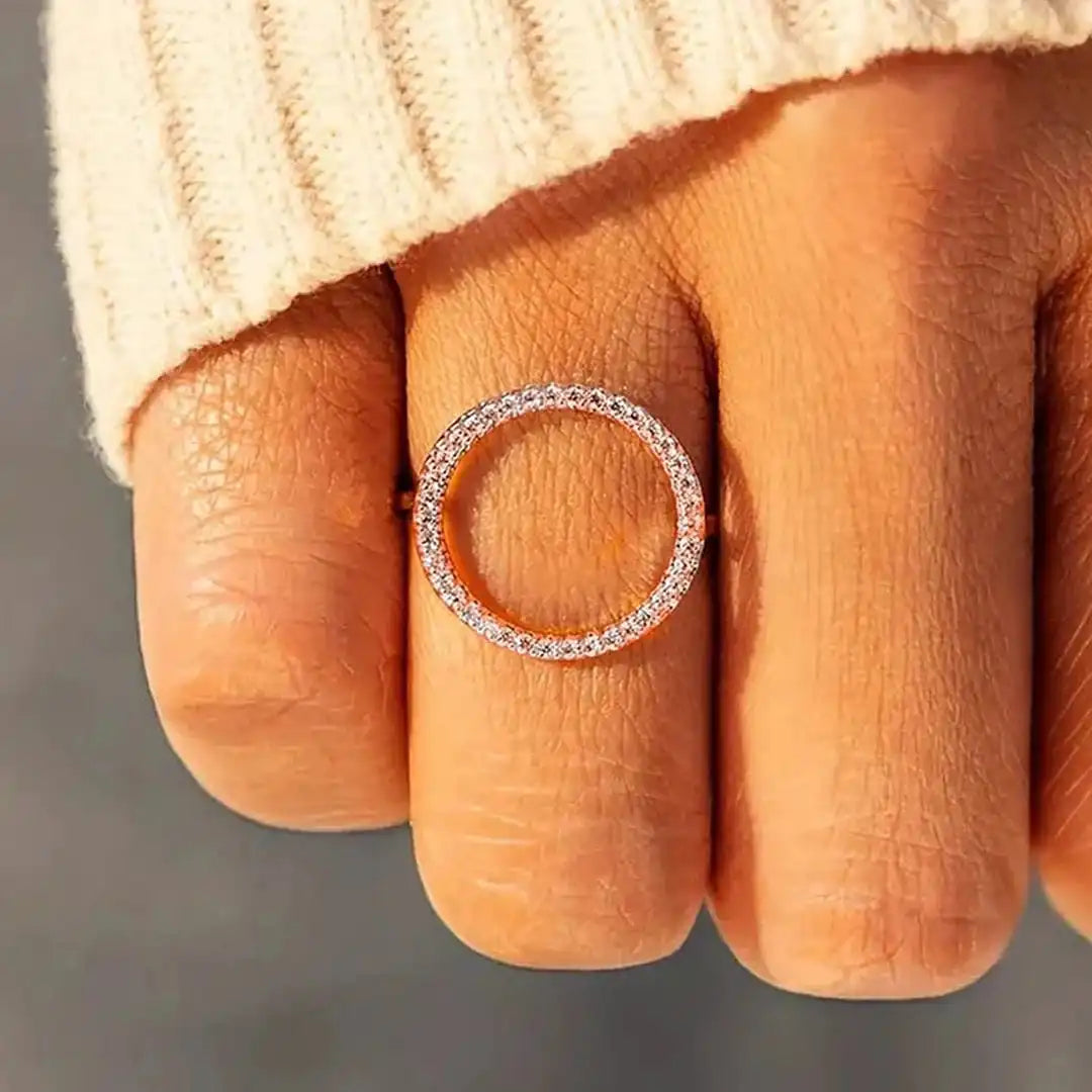 Round Cubic Zirconia Ring
