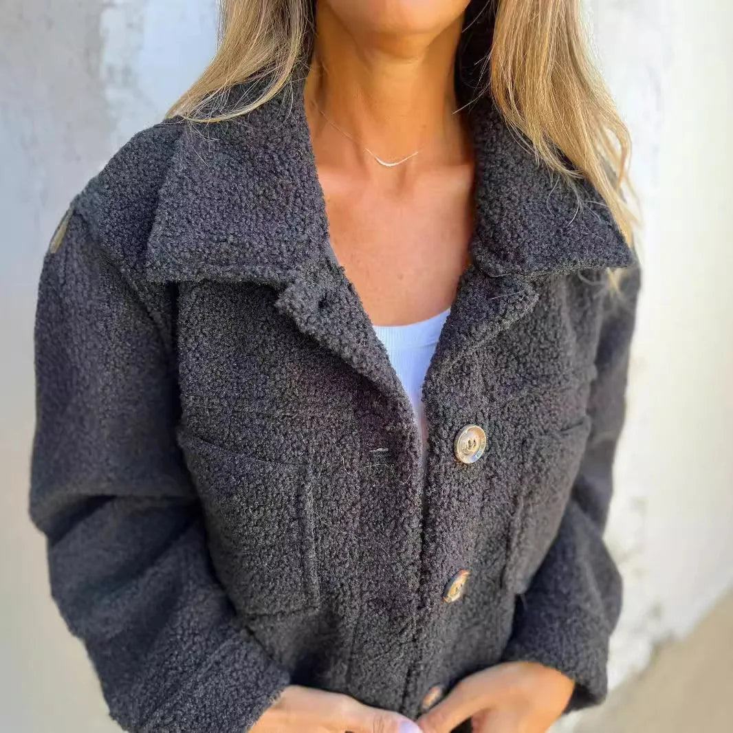 Cosette | Fluffy Fleece Collar Jacket