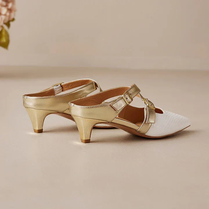 Ludovica | Pointed Mules with Crossed Straps