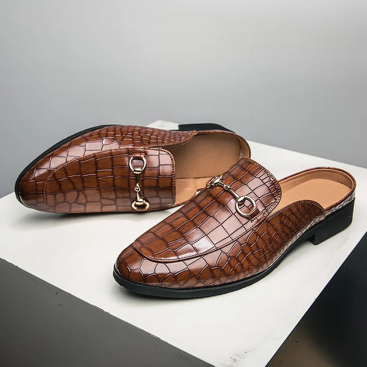 Marianna | Mules Moccasin Crocodile Effect
