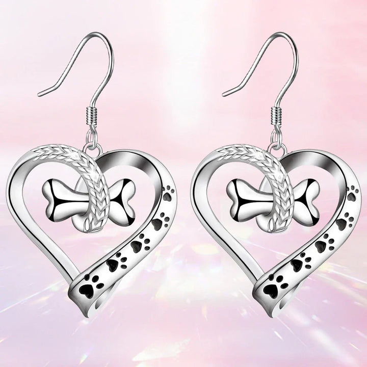 2-Piece Jewellery Set with Paw, Heart & Bone Charms