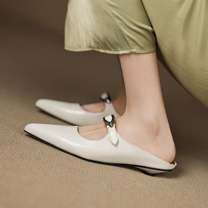 Regine | Pointed Mules with Buckle
