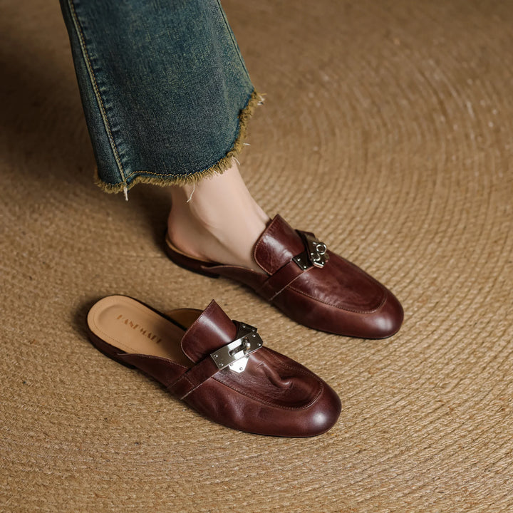 Mariagrazia | Mule Loafers with Buckle