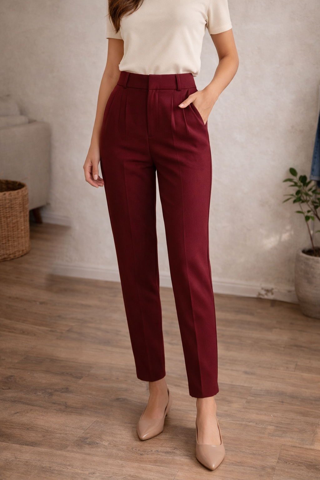 Edith | High-Waist Tailored Trousers