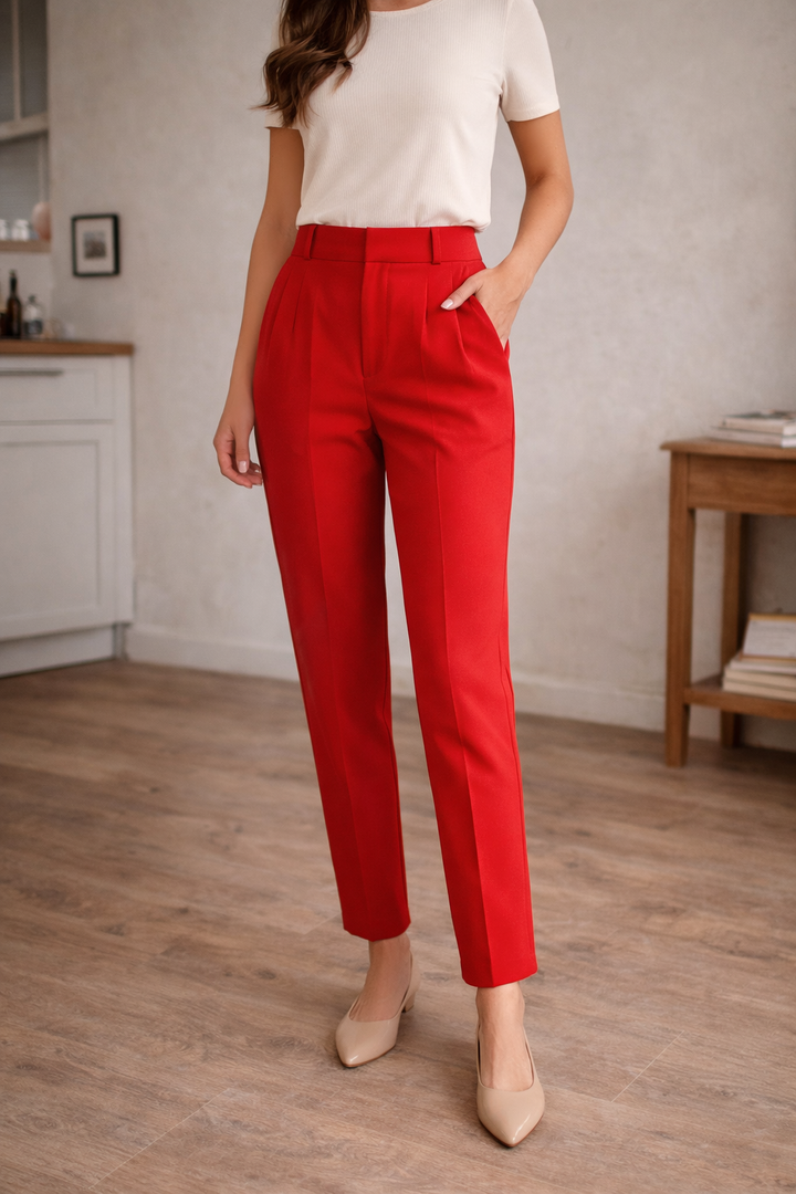 Edith | High-Waist Tailored Trousers