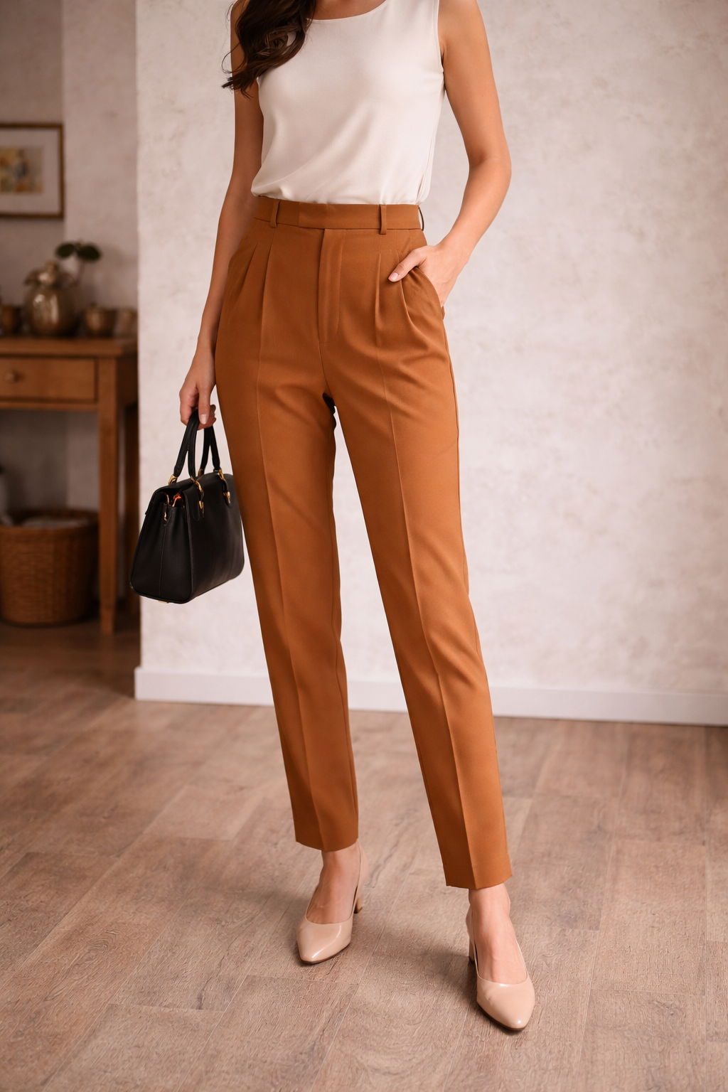 Edith | High-Waist Tailored Trousers