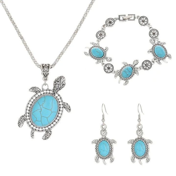 Turquoise Tortoise Jewellery Set