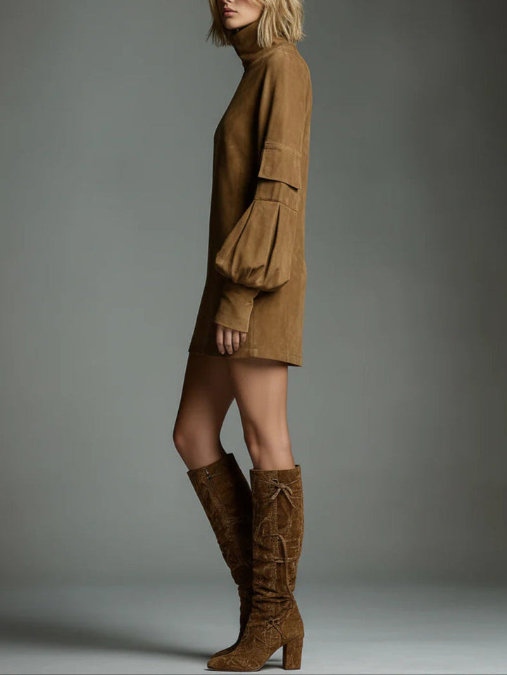 Devrenne™ | Vintage Turtleneck Mini Dress